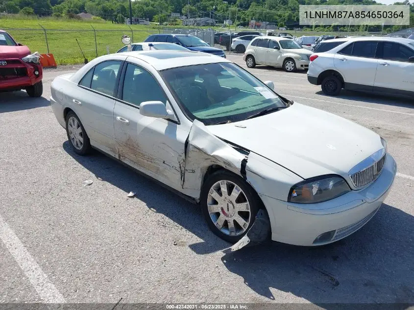 2005 Lincoln Ls V8 VIN: 1LNHM87A854650364 Lot: 42342031