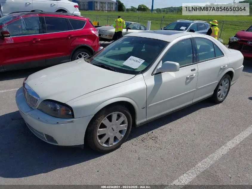 2005 Lincoln Ls V8 VIN: 1LNHM87A854650364 Lot: 42342031