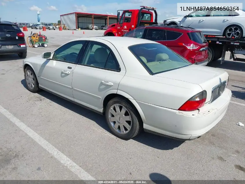 2005 Lincoln Ls V8 VIN: 1LNHM87A854650364 Lot: 42342031