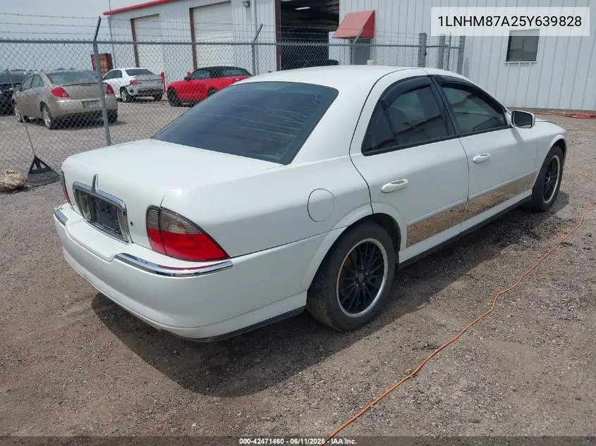 2005 Lincoln Ls V8 VIN: 1LNHM87A25Y639828 Lot: 42471460
