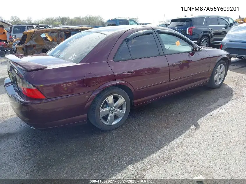 2006 Lincoln Ls V8 VIN: 1LNFM87A56Y609201 Lot: 41867927