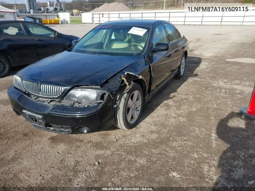 2006 Lincoln Ls V8 VIN: 1LNFM87A16Y609115 Lot: 41914885