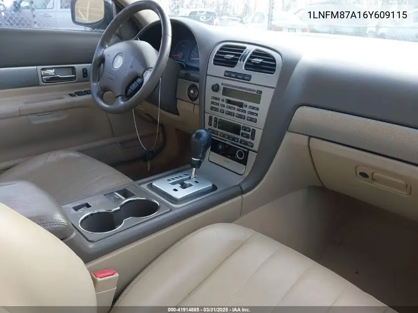 2006 Lincoln Ls V8 VIN: 1LNFM87A16Y609115 Lot: 41914885