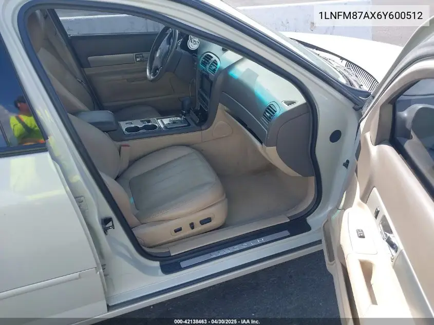 2006 Lincoln Ls V8 VIN: 1LNFM87AX6Y600512 Lot: 42138463
