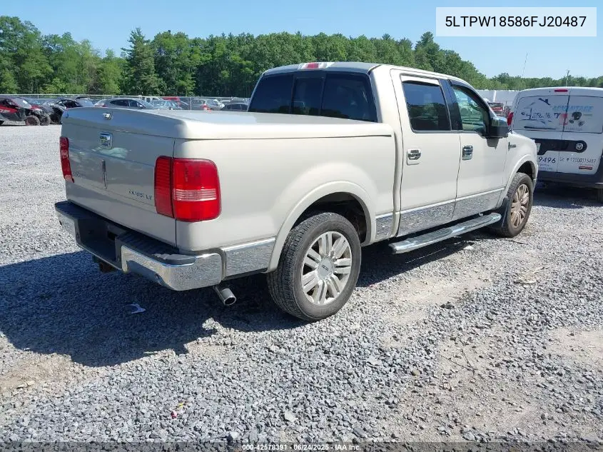 2006 Lincoln Mark Lt VIN: 5LTPW18586FJ20487 Lot: 42578391