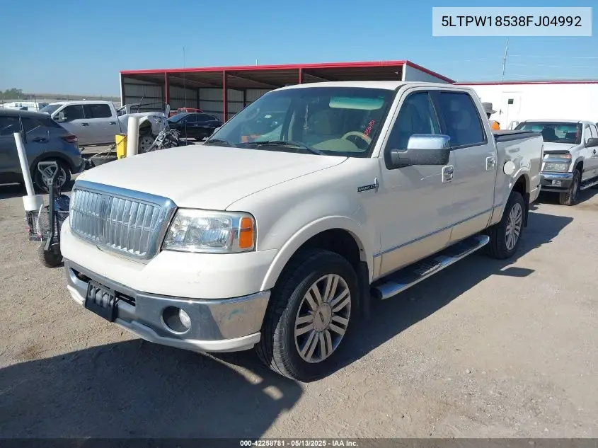 2008 Lincoln Mark Lt VIN: 5LTPW18538FJ04992 Lot: 42258781