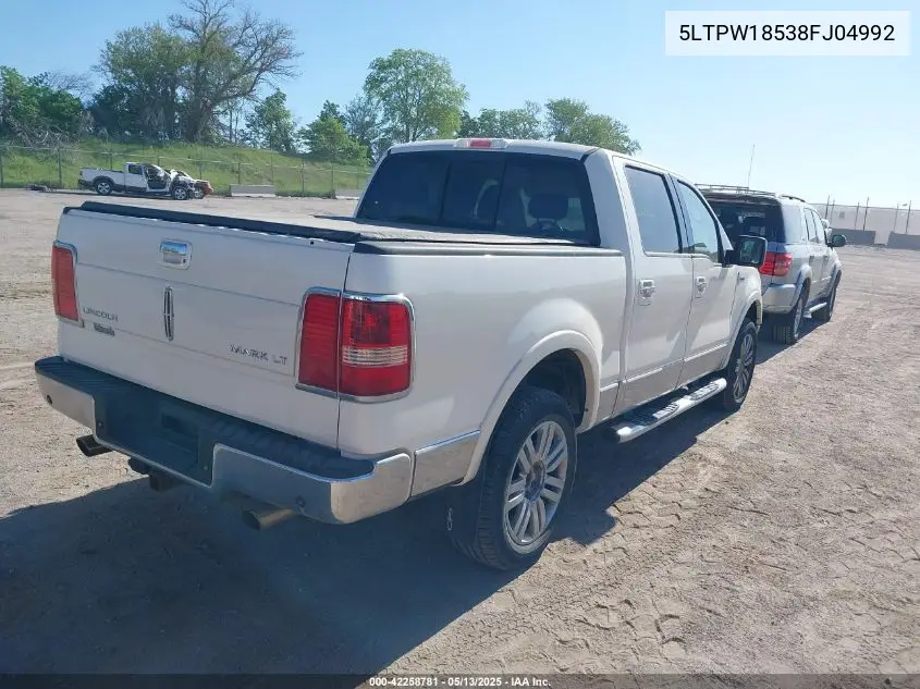 2008 Lincoln Mark Lt VIN: 5LTPW18538FJ04992 Lot: 42258781