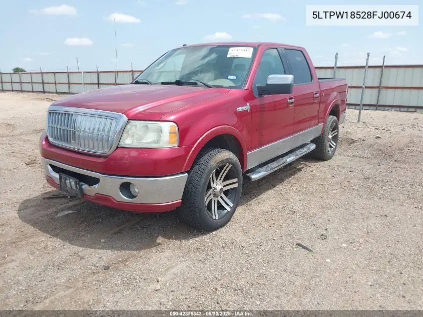 2008 Lincoln Mark Lt VIN: 5LTPW18528FJ00674 Lot: 42375343