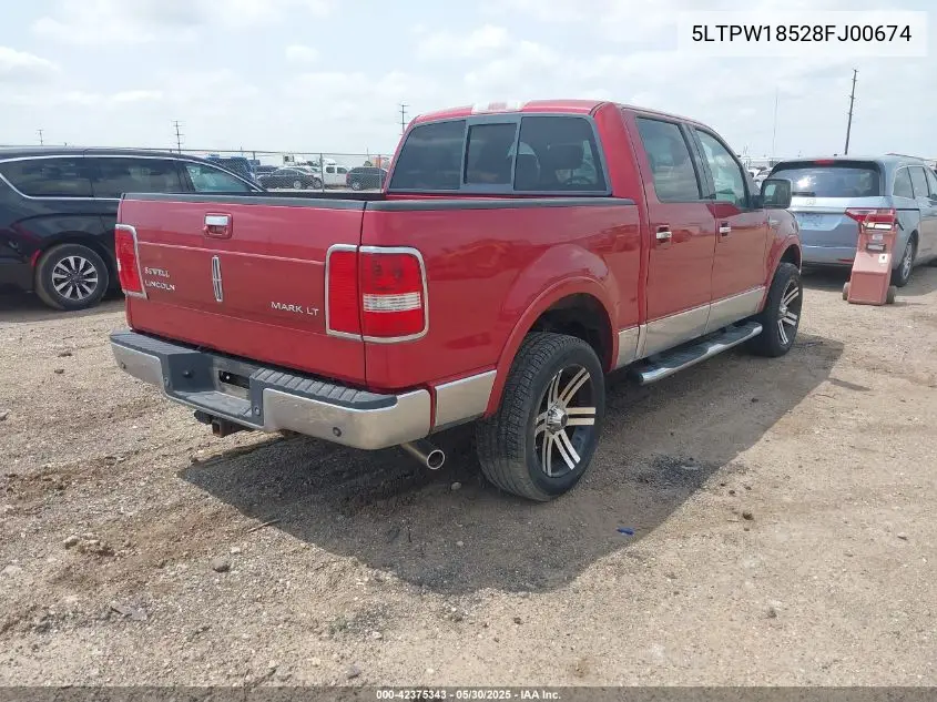 2008 Lincoln Mark Lt VIN: 5LTPW18528FJ00674 Lot: 42375343