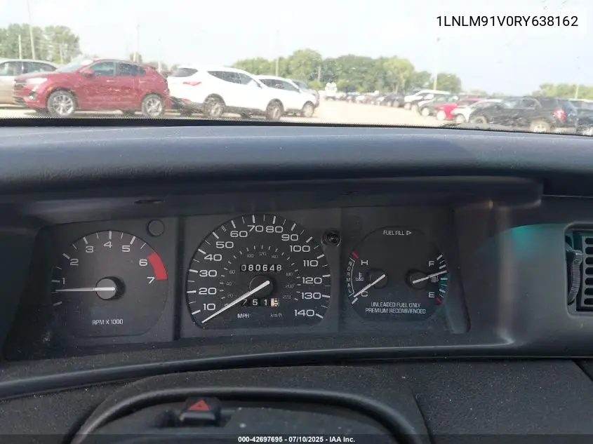 1994 Lincoln Mark Viii VIN: 1LNLM91V0RY638162 Lot: 42697695