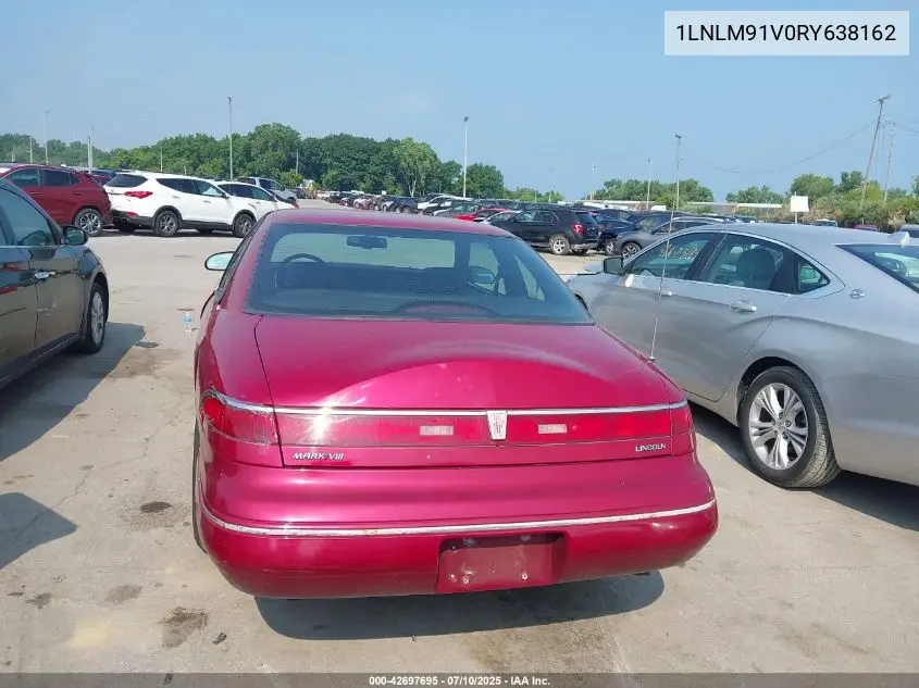1994 Lincoln Mark Viii VIN: 1LNLM91V0RY638162 Lot: 42697695