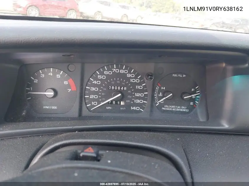 1994 Lincoln Mark Viii VIN: 1LNLM91V0RY638162 Lot: 42697695