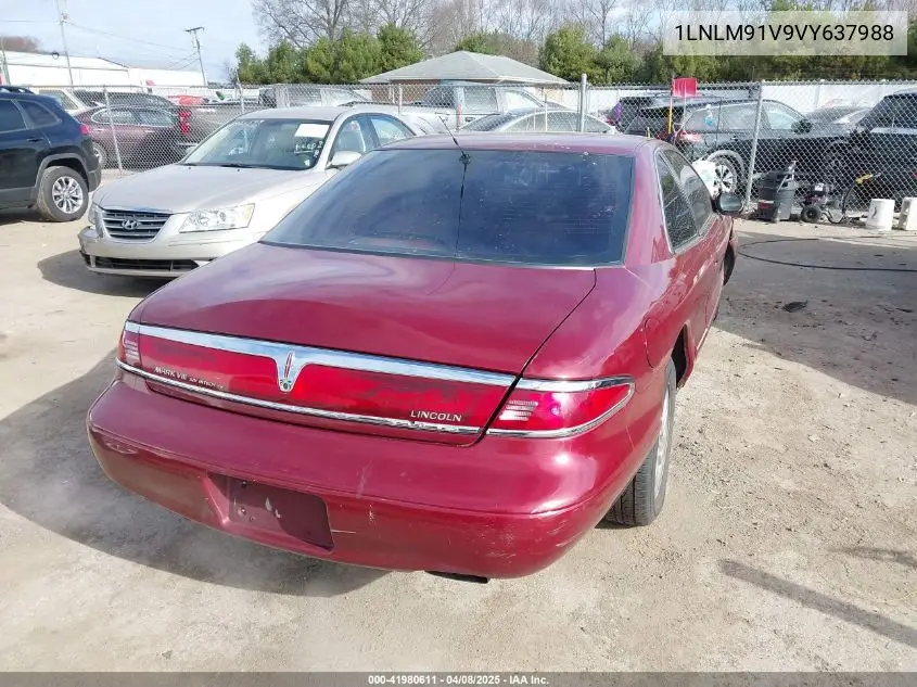 1997 Lincoln Mark Viii VIN: 1LNLM91V9VY637988 Lot: 41980611