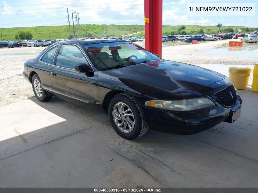 1998 Lincoln Mark Viii Lsc VIN: 1LNFM92V6WY721022 Lot: 40353316