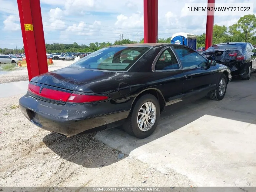 1998 Lincoln Mark Viii Lsc VIN: 1LNFM92V6WY721022 Lot: 40353316