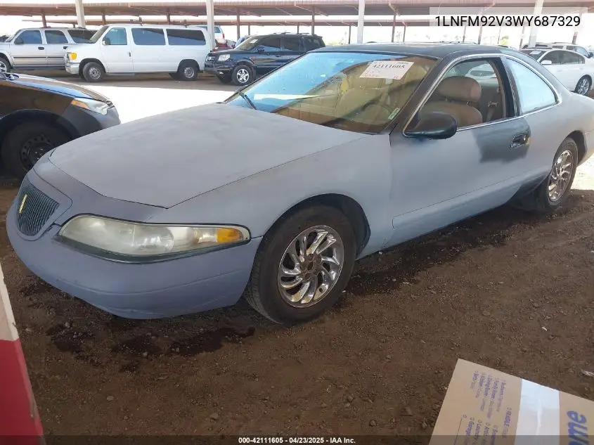 1998 Lincoln Mark Viii Lsc VIN: 1LNFM92V3WY687329 Lot: 42111605