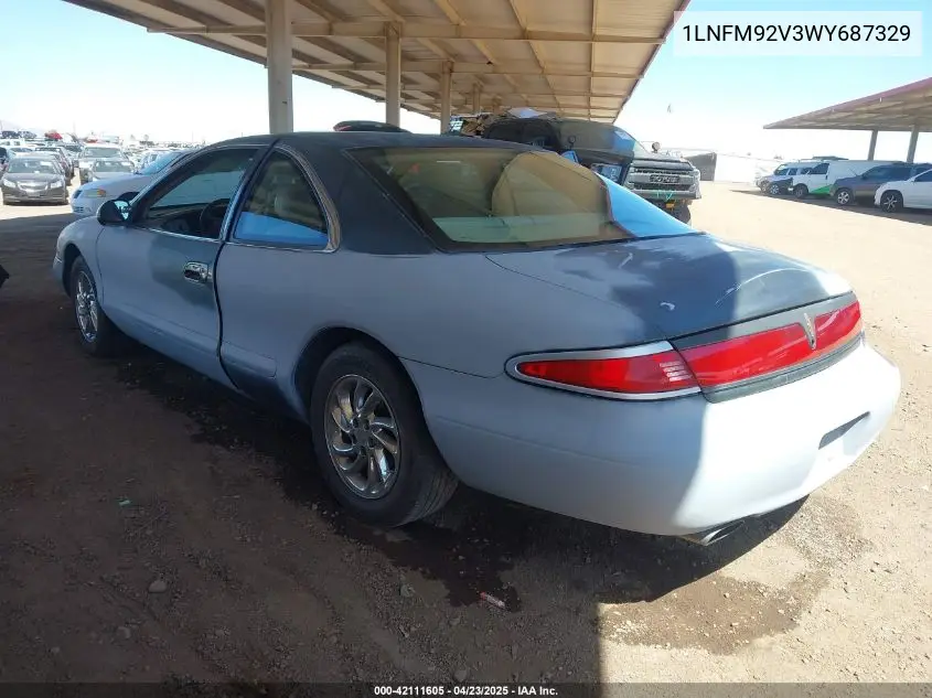 1998 Lincoln Mark Viii Lsc VIN: 1LNFM92V3WY687329 Lot: 42111605