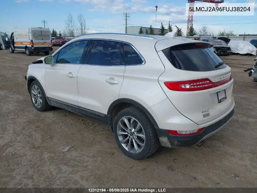 2015 Lincoln Mkc VIN: 5LMCJ2A96FUJ38204 Lot: 12312194