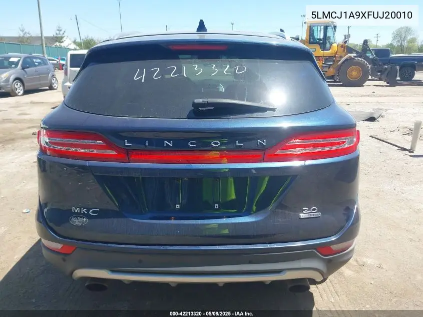 2015 Lincoln Mkc VIN: 5LMCJ1A9XFUJ20010 Lot: 42213320
