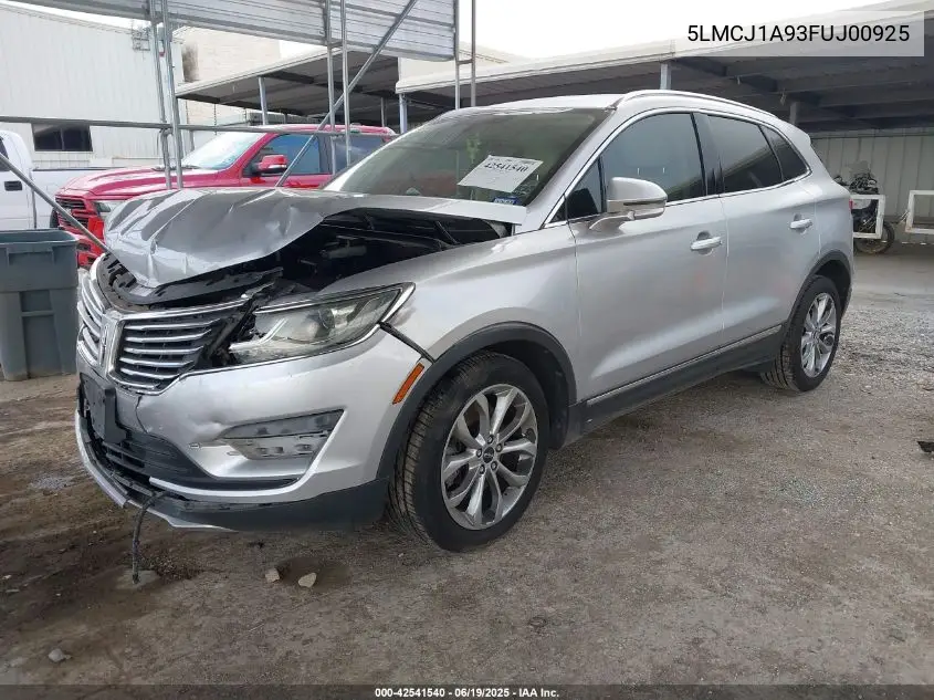 2015 Lincoln Mkc VIN: 5LMCJ1A93FUJ00925 Lot: 42541540