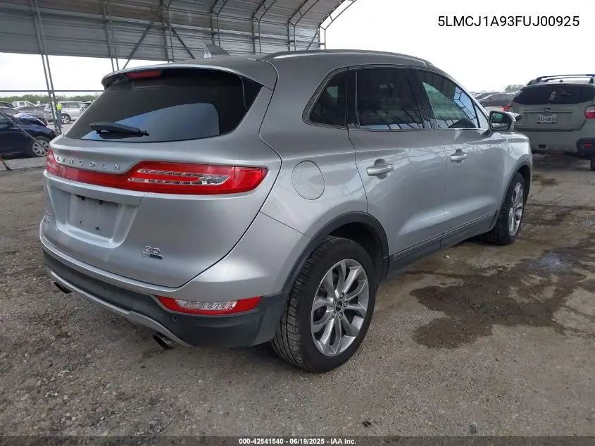2015 Lincoln Mkc VIN: 5LMCJ1A93FUJ00925 Lot: 42541540