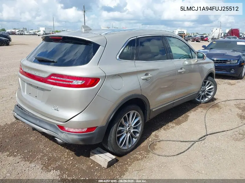 2015 Lincoln Mkc VIN: 5LMCJ1A94FUJ25512 Lot: 42573095
