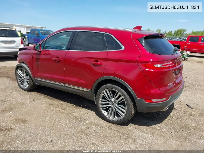 2016 Lincoln Mkc Reserve VIN: 5LMTJ3DH0GUJ11834 Lot: 42240393