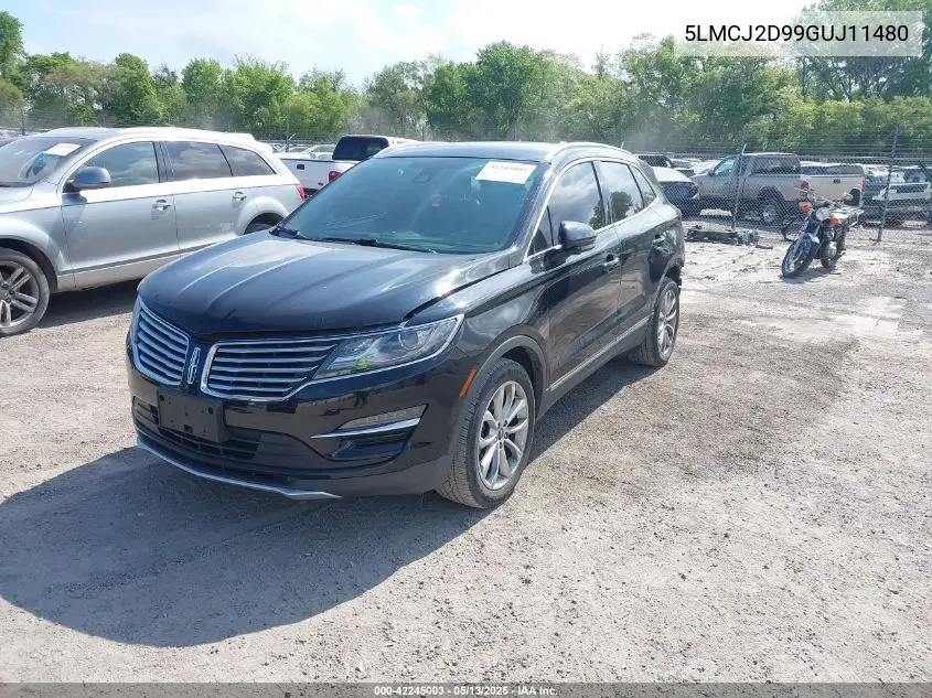2016 Lincoln Mkc Select VIN: 5LMCJ2D99GUJ11480 Lot: 42245003