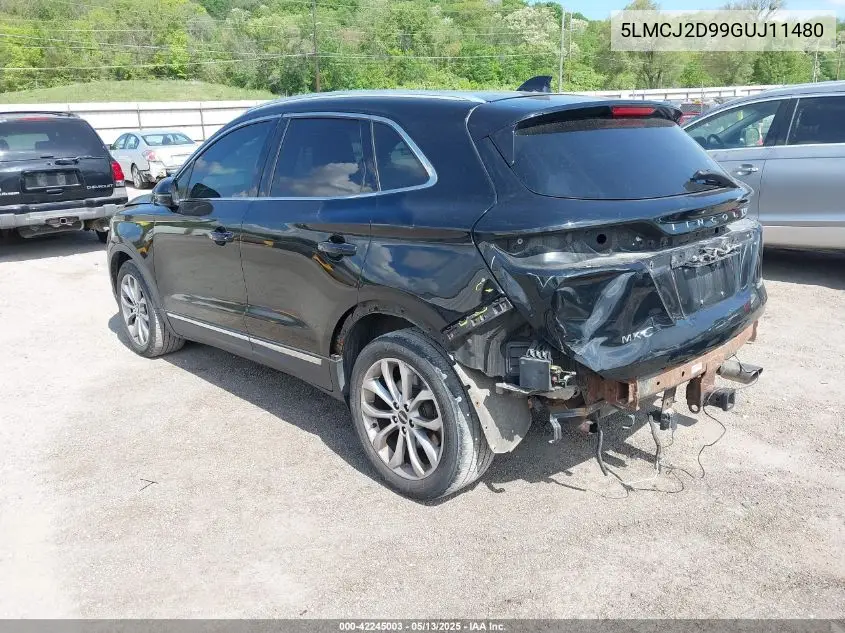 2016 Lincoln Mkc Select VIN: 5LMCJ2D99GUJ11480 Lot: 42245003