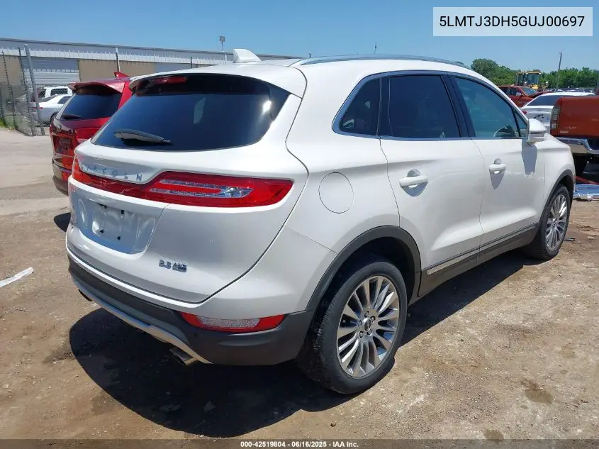 2016 Lincoln Mkc Reserve VIN: 5LMTJ3DH5GUJ00697 Lot: 42519804