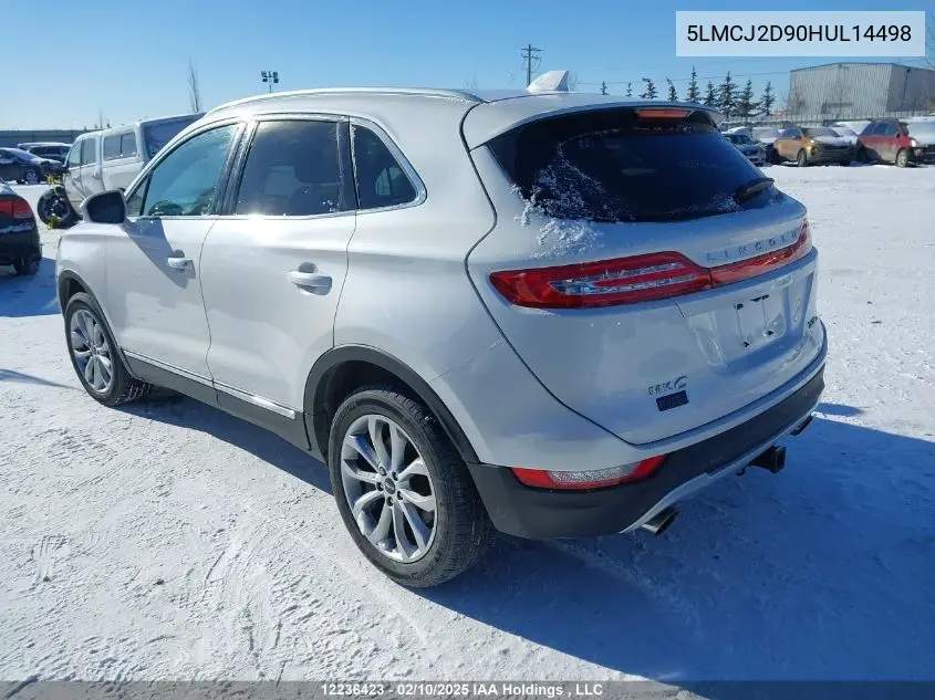 2017 Lincoln Mkc Select VIN: 5LMCJ2D90HUL14498 Lot: 12236423