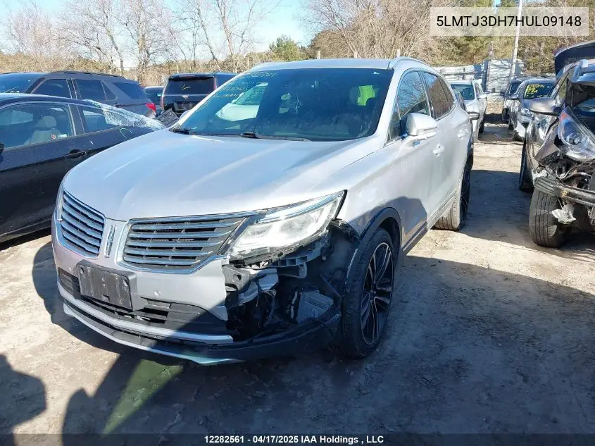 2017 Lincoln Mkc VIN: 5LMTJ3DH7HUL09148 Lot: 12282561
