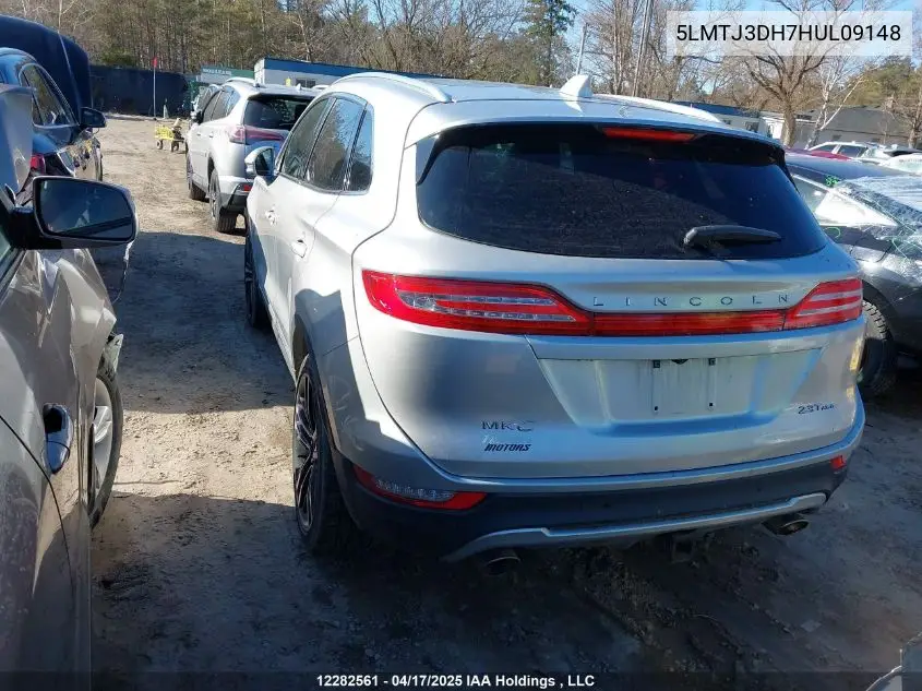 2017 Lincoln Mkc VIN: 5LMTJ3DH7HUL09148 Lot: 12282561