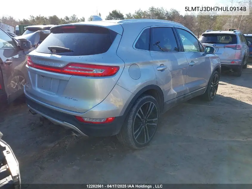 2017 Lincoln Mkc VIN: 5LMTJ3DH7HUL09148 Lot: 12282561