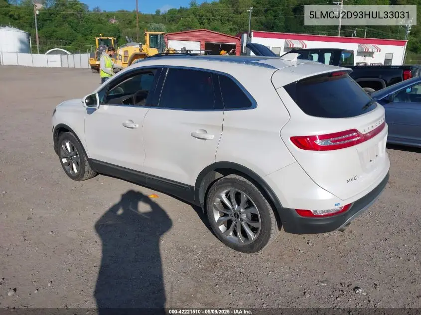 2017 Lincoln Mkc Select VIN: 5LMCJ2D93HUL33031 Lot: 42221510