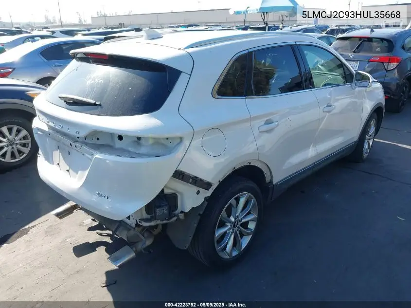 2017 Lincoln Mkc Select VIN: 5LMCJ2C93HUL35668 Lot: 42223752