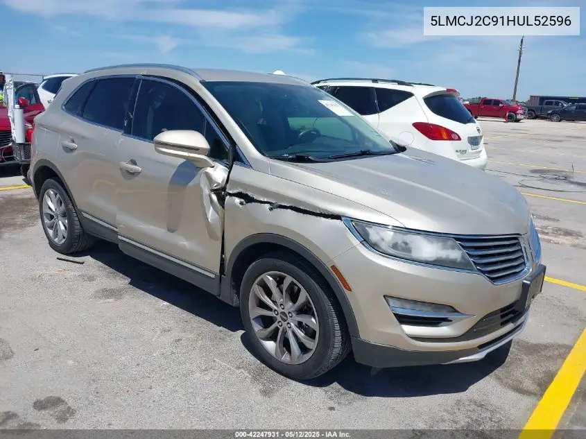 2017 Lincoln Mkc Select VIN: 5LMCJ2C91HUL52596 Lot: 42247931