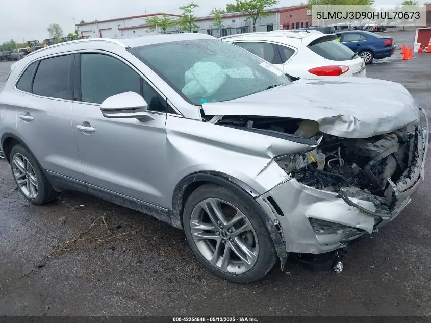 2017 Lincoln Mkc Reserve VIN: 5LMCJ3D90HUL70673 Lot: 42254648