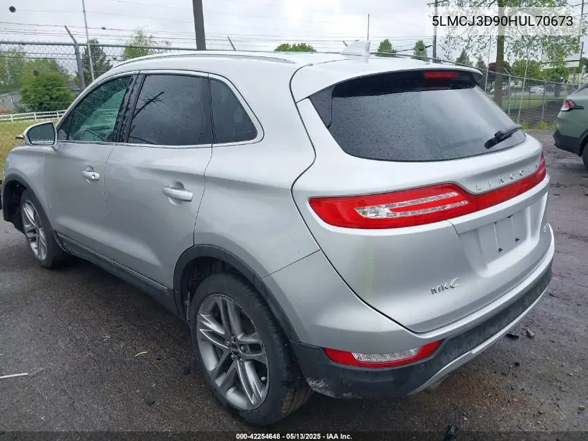 2017 Lincoln Mkc Reserve VIN: 5LMCJ3D90HUL70673 Lot: 42254648