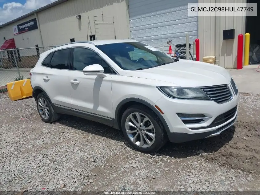 2017 Lincoln Mkc Select VIN: 5LMCJ2C98HUL47749 Lot: 42515468