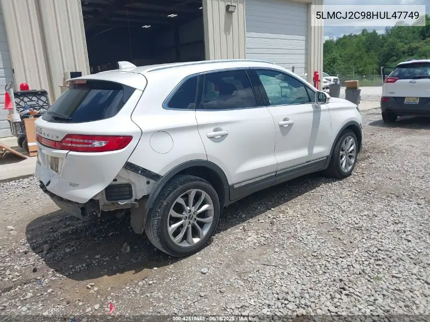 2017 Lincoln Mkc Select VIN: 5LMCJ2C98HUL47749 Lot: 42515468
