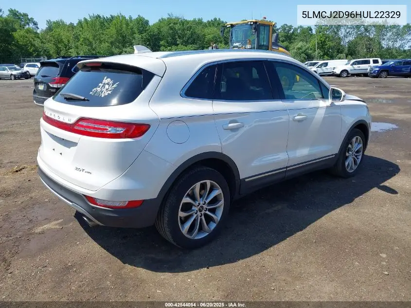 2017 Lincoln Mkc Select VIN: 5LMCJ2D96HUL22329 Lot: 42544054