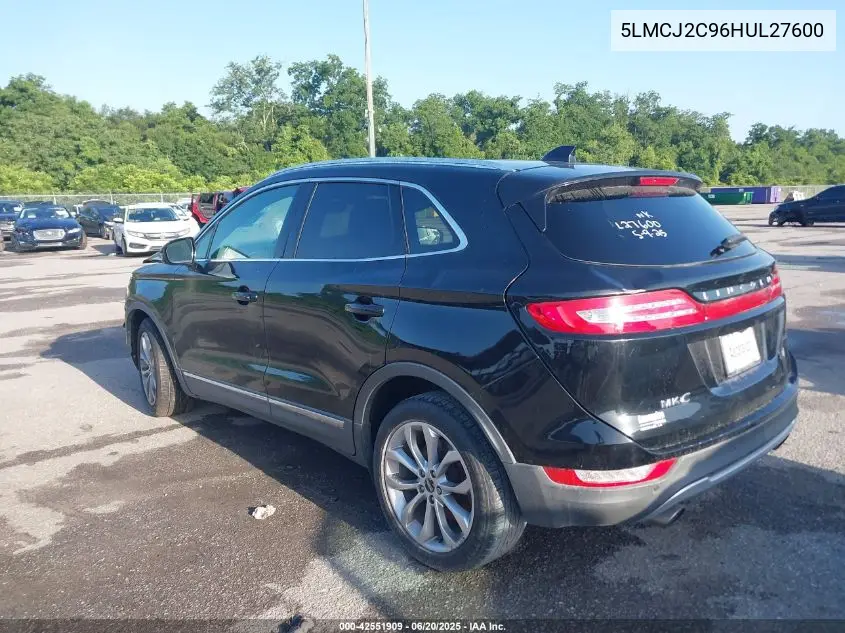 2017 Lincoln Mkc Select VIN: 5LMCJ2C96HUL27600 Lot: 42551909