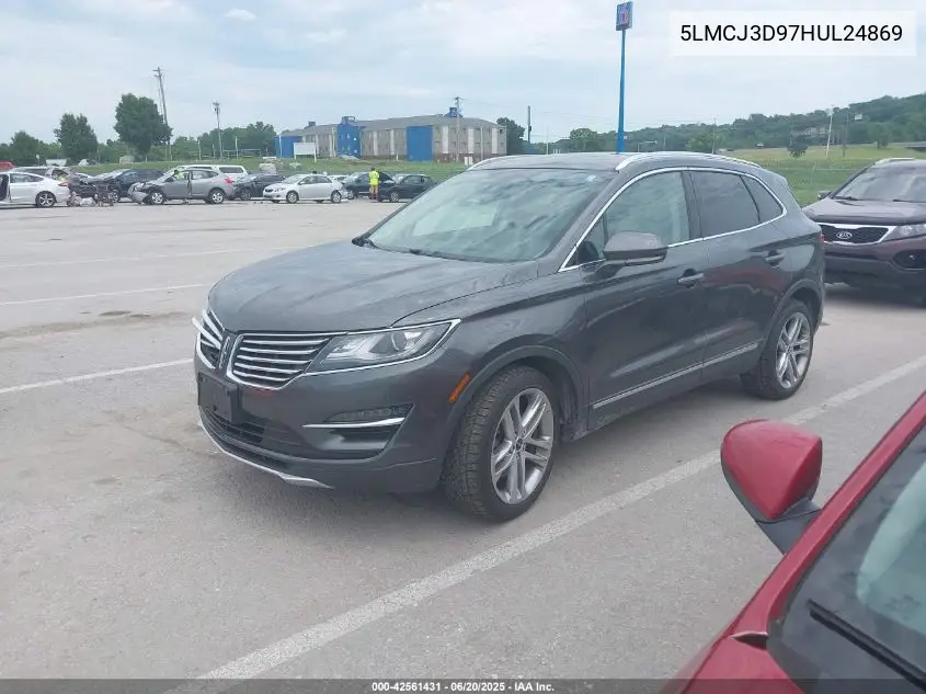 2017 Lincoln Mkc Reserve VIN: 5LMCJ3D97HUL24869 Lot: 42561431