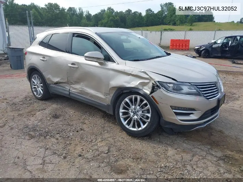 2017 Lincoln Mkc Reserve VIN: 5LMCJ3C97HUL32052 Lot: 42584957