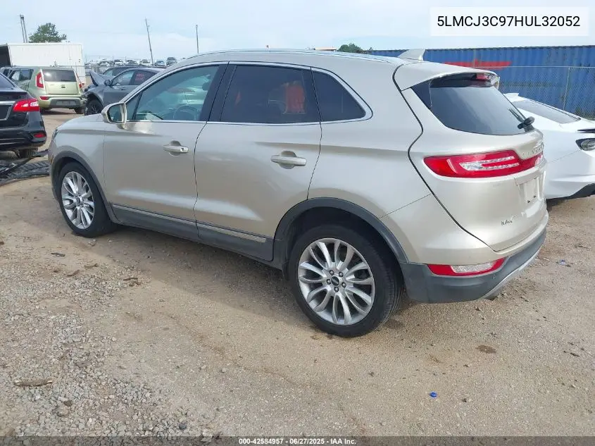 2017 Lincoln Mkc Reserve VIN: 5LMCJ3C97HUL32052 Lot: 42584957