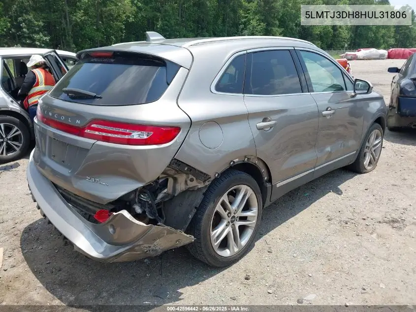2017 Lincoln Mkc Reserve VIN: 5LMTJ3DH8HUL31806 Lot: 42596442