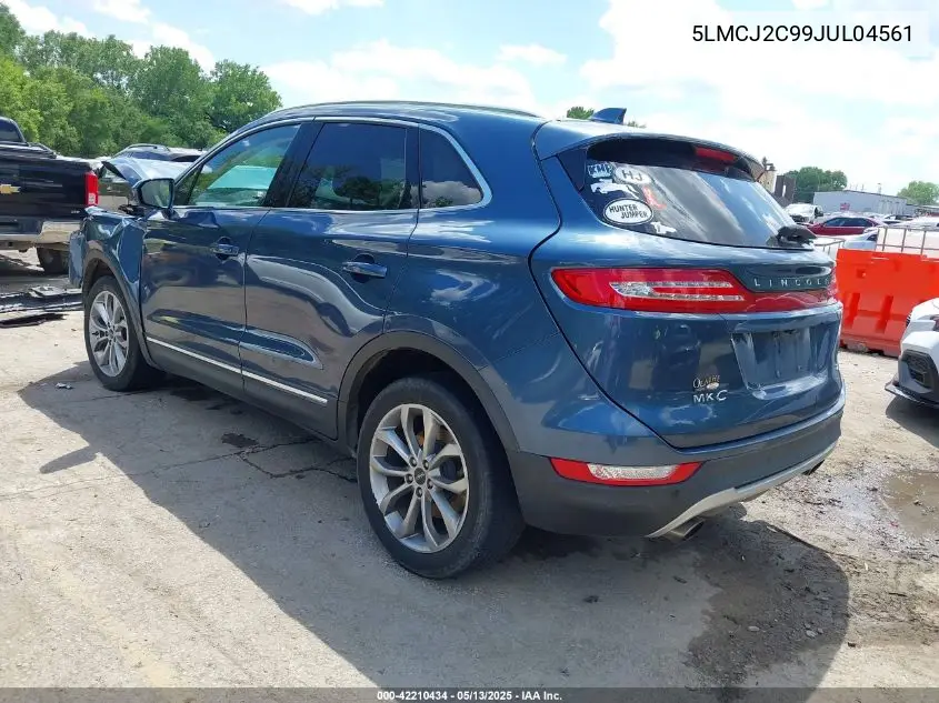 2018 Lincoln Mkc Select VIN: 5LMCJ2C99JUL04561 Lot: 42210434
