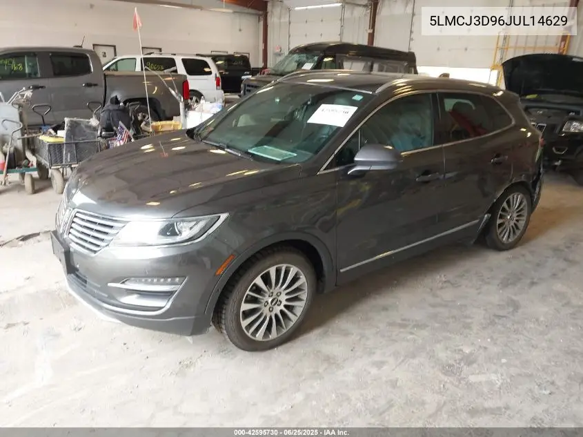 2018 Lincoln Mkc Reserve VIN: 5LMCJ3D96JUL14629 Lot: 42595730