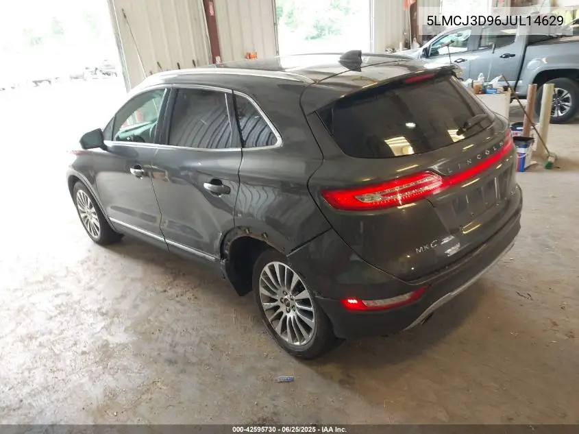 2018 Lincoln Mkc Reserve VIN: 5LMCJ3D96JUL14629 Lot: 42595730